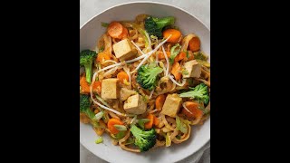 Vegan Pad Thai Vegetarian Festival Style [upl. by Ahtnams161]