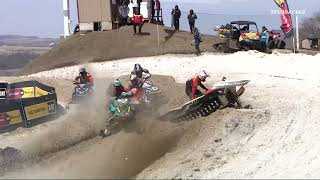 HIGHLIGHTS  Pro Race 1 Round 16 of AMSOIL Championship Snocross 20222023 [upl. by Lerad]