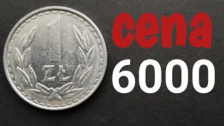 Cena za monetę PRL 6000 złotych  1 złoty 1975 BZM MS69 poszukiwana przez kolekcjonerów [upl. by Nissy]