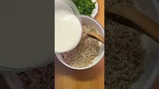 Karabuğdaylı Soğuk Ayran Çorbası🌿🥣🧊🩵✨😍 ayrançorbası pratiktarifler karabuğday buckwheat [upl. by Analaf748]