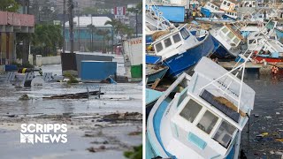 Hurricane Beryl grows to Category 5 earliest in record history [upl. by Daegal]