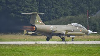 Takeoff and precautionary landing CF104D Starfighter LNSTF at Leeuwarden Air Base [upl. by Morten247]