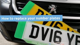 How to replace your number plates  a guide to fitting new plates [upl. by Elleved]