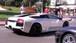 CLK DTM AMG Cabrio  Murciélago  F430 in Monaco HD [upl. by Ahsii962]