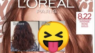 LOréal Paris INTENSE ROSE GOLD hair color no bleach [upl. by Ingmar]