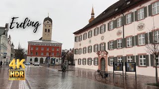 Walking in the Rain in Erding  Bavaria Germany  4K HDR [upl. by Ainessey169]