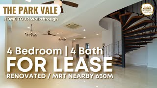 Singapore Condo Property Home Tour  The Park Vale  4 Bedroom  2034 Sqft For Rent [upl. by Uokes670]