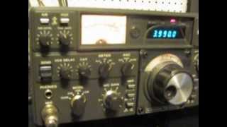 Vintage Kenwood ts 530s Rooster Net 962012 3990 mhz 6146 tube finals Ham Radio WA2CB [upl. by Witcher]