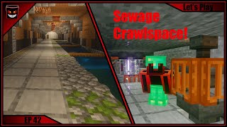 Minecraft Lets Play Ep 42 Creating Crawlspaces [upl. by Thetes665]