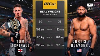 🔴 UFC 304 Tom Aspinall vs Curtis Blaydes 2  Full Fight amp Highlights  Heavyweight Title Bout [upl. by Ellac]