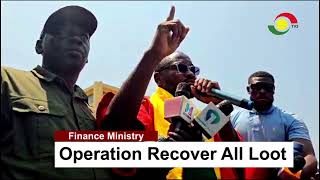 quotOperation Recover All Loot” pickets at Finance Ministry in Accra  4924 [upl. by Samtsirhc]