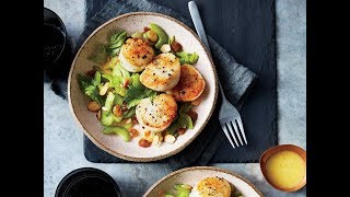 Sautéed Scallops with Shaved Celery Salad  Live [upl. by Jacquie78]