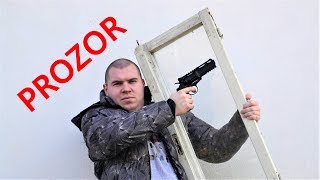 Da li PISTOLJ na METALNE kuglice moze da polomi PROZOR EXPERIMENT [upl. by Notsehc]