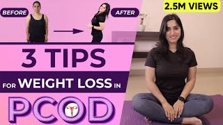 3 Simple Weight Loss Tips with PCOS  Cure PCOD in Hindi  GunjanShouts [upl. by Cost]