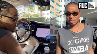 Quavo Turns Into Deebo Makes Man Get Out Car After Seeing Electric Maybach Truck [upl. by Suvart480]