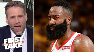 James Harden cant hit shots with NBA playoff games on the line  Max Kellerman  First Take [upl. by Enois383]