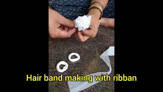 hair band  hair accessories hair band making with ribban [upl. by Gensmer]