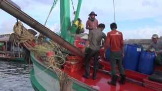 A fishing port at dusk Sihanoukville Cambodia [upl. by Ahsiyt]