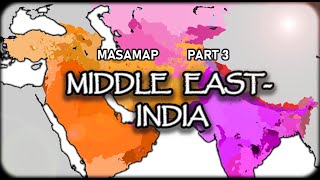 Masamans 2021 EthnoRacial Map of the World Part 3 SouthCentral Asia [upl. by Ahsinert]