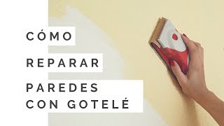 Cómo reparar gotelé spray pequeñas reparaciones en paredes decoradas con gotelé [upl. by Yesnyl]