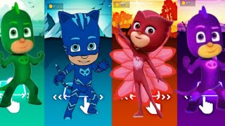 PJ Masks CatBoy 🆚 Gekko 🆚 Owlette 🆚 Night Ninja 🎶 Tiles Hop EDM Rush [upl. by Noirod]