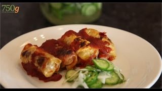 Recette de Gratin de choux farcis à la sauce tomate  750g [upl. by Aronos]