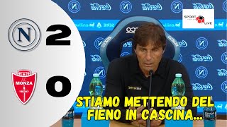 NAPOLIMONZA 20 A CONTE nel post partita quotStiamo mettendo del fieno in cascinaquot [upl. by Nairam]