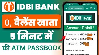 idbi bank zero balance account opening online idbi zero balance account opening online 2024 [upl. by Stu]