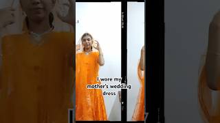 I wore my mothers wedding dress  കൃഷ്ണന്റെ രാധനെ പോലെയുണ്ട് 😇minivlog trendshort [upl. by Polito]