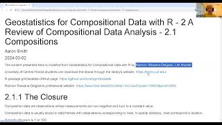 Geostatistics for Compositional Data with R  21 Compositions [upl. by Anirod]