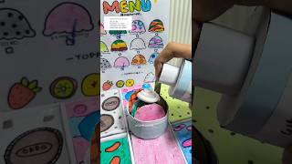 ASMR Cardboard ice cream stand order🍧 asmr cardboardcraft papercraft icecream tutorial shorts [upl. by Aciraj]