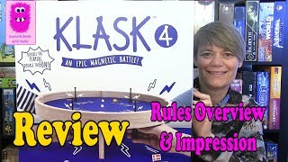 KLASK 4 Review Rules Overview amp Impression In English boardgame klask4 review [upl. by Hogle630]