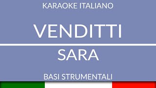 ANTONELLO VENDITTI  SARA KARAOKE ITALIANO  SUONATO base karaoke italiano🎤 [upl. by Kohler]