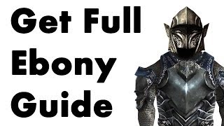 Skyrim How to Get Full Ebony Armor No Smithing [upl. by Tomaso925]