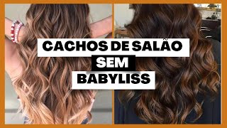 Cachos de salão sem babyliss [upl. by Arihppas]