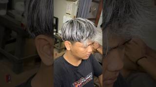 highlight full silver grey highlights barbershop shortyoutube [upl. by Anawqahs]