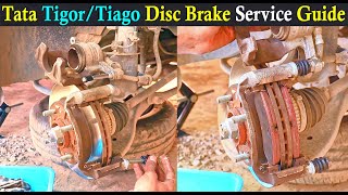 Tata TigorTiago Disc Brake Service  Solve Brake Caliper Squeaking Sound  Car Disc Brake Noise [upl. by Nauqet392]