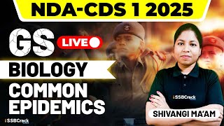 NDA amp CDS 1 2025 Exam Biology Live  Common Epidemics [upl. by Bill]