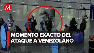 Apuñalan a hombre en la Terminal 2 del AICM [upl. by Les]