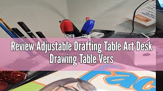 Review Adjustable Drafting Table Art Desk Drawing Table Versatile Art Craft Work Station Glass Table [upl. by Noraj486]