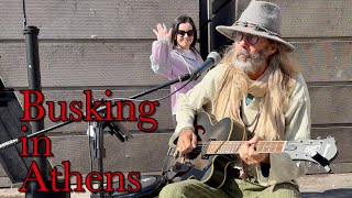 Busking at Monastiraki Square Athens GREECE  ‘Circles’ [upl. by Whitford]