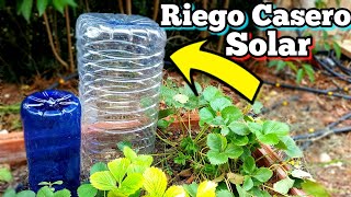 WOW Solo 2 Botellas Y aprende a como hacer un Riego por Goteo casero con técnica solar [upl. by Daisey]