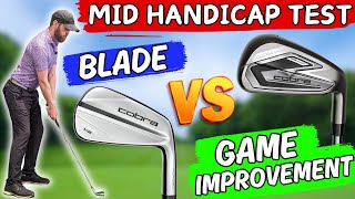 Are Blades BETTER Mid Handicap Test  Blade vs Game Improvement Irons [upl. by Eadwina]