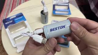 Unboxing Beston D Size and 9V Rechargeable USB C Batteries malaysia batteries Beston unboxing [upl. by Naanac876]