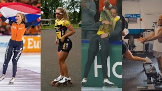 Jutta Leerdam Dutch Athlete Beautiful Speed Skating World Champion Winter Olympics Training Methods [upl. by Ellerehc]