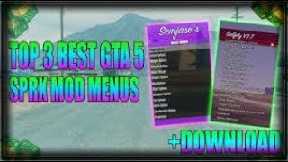 PS3GTA 5 Top 3 BEST MOD MENUS SPRX  Downloads [upl. by Ric]