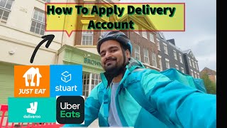 How To Apply For Delivery Driver in UK 2024 Easy Guide  Uber Eats Deliveroo  JustEat students [upl. by Fu778]