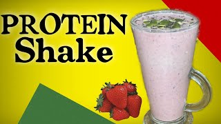 Strawberry Protein Shake Easy RecipeCooking with shazia [upl. by Acquah]