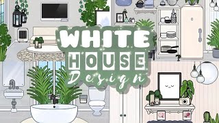 WHITE HOUSE DESIGN Bohemian House 🤍  Toca Boca [upl. by Allenad]