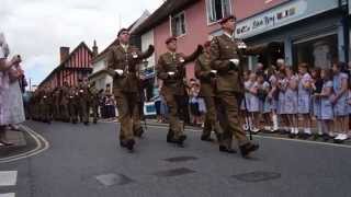 British soldiers march through Woodbrigde Suffolk heros [upl. by Lutero]